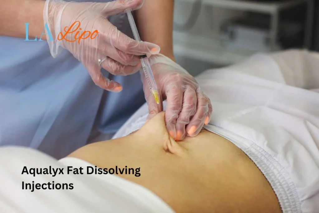 woman having fat dissolving injections Stoke in the stomach