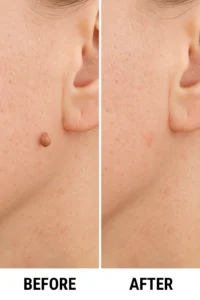 Skin tags removal Stoke before and after