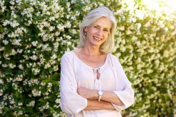 Older woman happy with urinary incontinence treatment Stoke