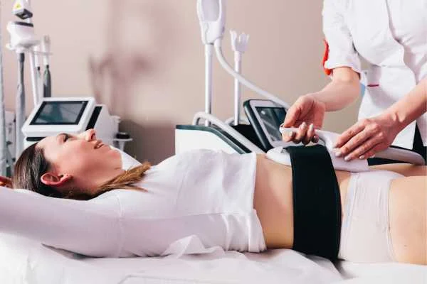 woman having body sculpting to help improve her body image and her mental health Stoke